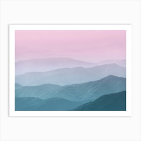 Great Smoky Mountain National Park Pastel Sunset Art Print