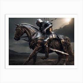 Knight On Horseback Art Print