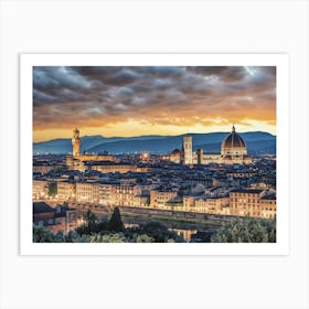 Florence Sunset Art Print