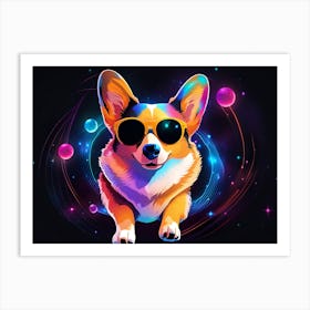 Corgi In Sunglasses 4 Art Print