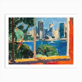 Sydney From The Window View Painting 3 Art Print