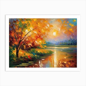 Autumn By The River Art Print