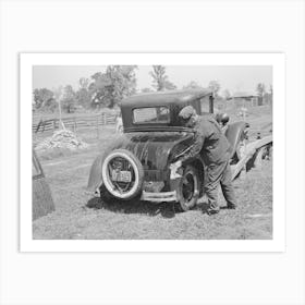 Washing Automobile, San Augustine, Texas By Russell Lee Art Print