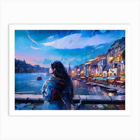 City At Night  Art Print