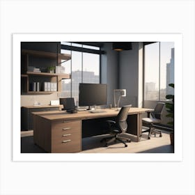 Office Desk Art Print