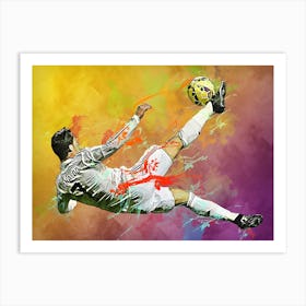 Cristiano Ronaldo Bicycle Kick 2 Art Print