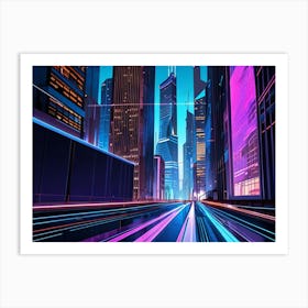 Neon City 3 Art Print