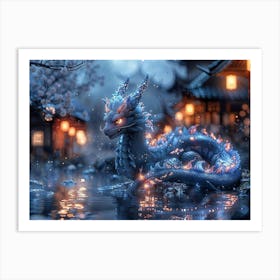 Dragon In The Water 2 Art Print