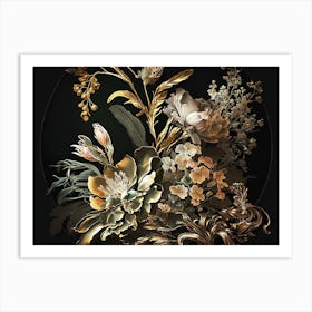 Flowers In A Vase Elegant Art Print