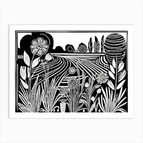 Lion cut inspired Black and white Garden plants & flowers art, Gardening art, Garden 224 Art Print