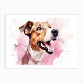 Watercolor Of A Dog Art Print