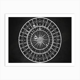 Horoscope - Star map blackboard 2 Art Print