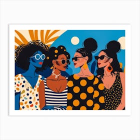 Illustration Of African American Women Art Print