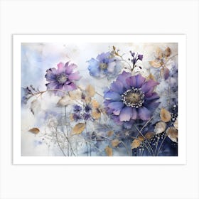 Vintage Moody Flowers 13 Art Print