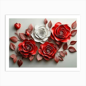 Paper Roses 9 Art Print