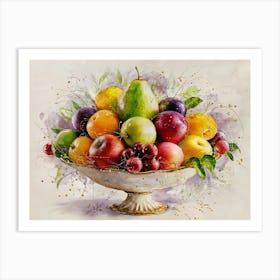 Fresh Juicy Tropical Fruit Painting #3 Art Print