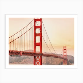 Red Golden Gate Bridge Art Print