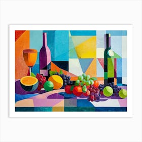 Fruit And Wine Art Print