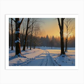 Winter Landscape art Art Print