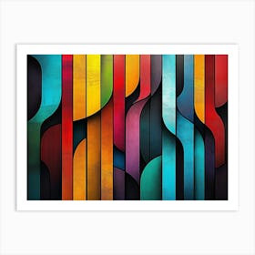 Colorful Art Image Depicting Different Colorful Shapes 2 Art Print