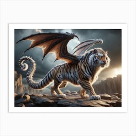 Dragon-Tiger Fantasy Art Print