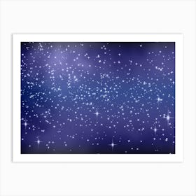 Satinblues Shining Star Background Art Print