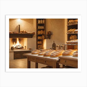 Inside a fine bakery Art Print