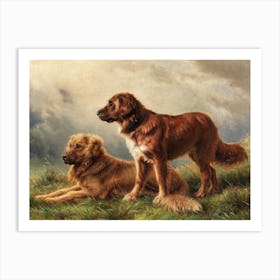Watchful Dogs, Johannes Christian Deiker Art Print