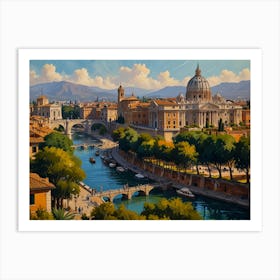 Rome Cityscape Art Print