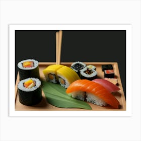 Sushi And Chopsticks Art Print