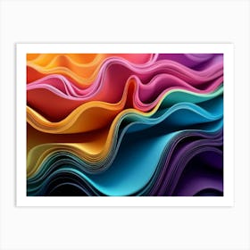 Rainbow Paper Art Print