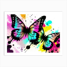 Colorful Butterflies 132 Art Print