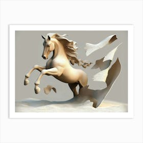 3d Horse Art Print