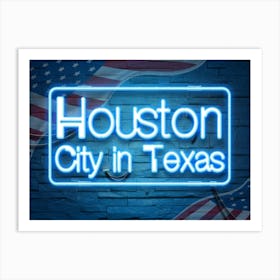 Houston City In Texas Art Print