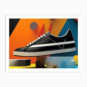 Black And White Sneakers Art Print