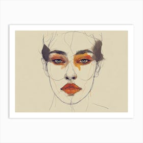 Woman'S Face 1 Art Print