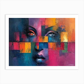 Colorful Chronicles: Abstract Narratives of History and Resilience. Abstract Painting 5 Art Print