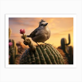 Cactus Bird Art Print