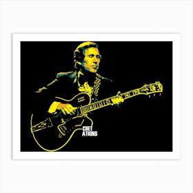 Chet Atkins The Country Gentleman Music Legend in Pop Art Art Print