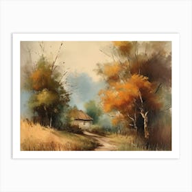 Printable Wall Art, Vintage Landscape, Farmhouse Wall Decorations, Vintage Landscape Oil Painting.18 Art Print