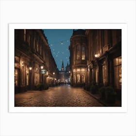 Edinburgh At Night Art Print