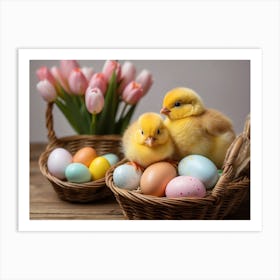 Easter Chicks Art Print