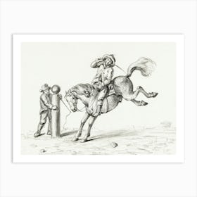 Taming A Horse, Jean Bernard Art Print