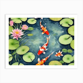 Koi Fish Art Print