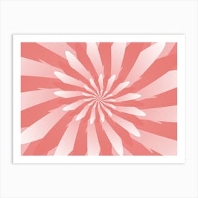 Flower Pattern Spiral High Res Art Print