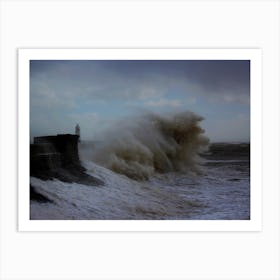 Stormy Seas Of Porthcawl Art Print