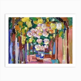 Roses In A Vase Art Print