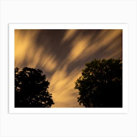 Night Sky With Clouds Art Print