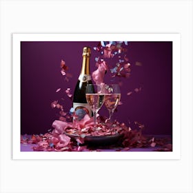 Champagne And Confetti Art Print