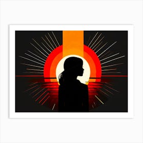 Silhouette Of A Woman Art Print